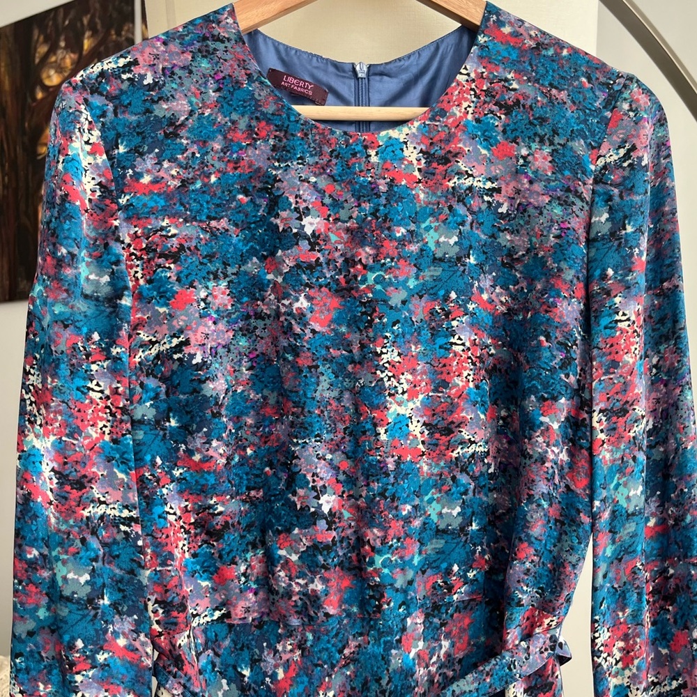 Liberty Art Fabrics Colourful Silk Midi Dress - Picture 2 of 8